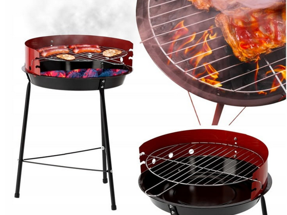 Praktický přenosný skládací gril